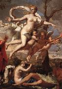POUSSIN, Nicolas Venus Presenting Arms to Aeneas (detail) af Spain oil painting reproduction